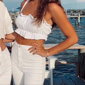 White urban outfitters crop top